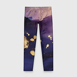 Леггинсы для девочки Золотая краска на текстуре, цвет: 3D-принт