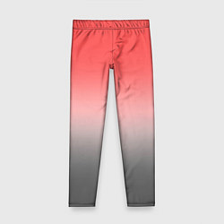 Леггинсы для девочки Бледный красно-серый градиент, цвет: 3D-принт