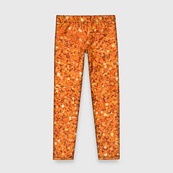 Леггинсы для девочки Оранжевый блеск, цвет: 3D-принт
