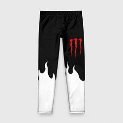 Леггинсы для девочки Monster energy red logo, цвет: 3D-принт