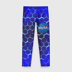 Леггинсы для девочки Nasa голубая броня, цвет: 3D-принт