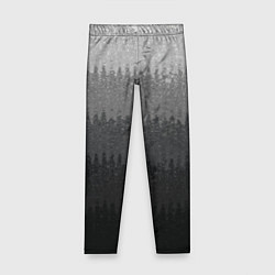 Леггинсы для девочки Градиент полосами тёмно-серый графитовый, цвет: 3D-принт