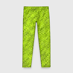 Леггинсы для девочки Салатовый текстурированный, цвет: 3D-принт
