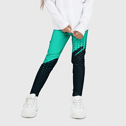 Леггинсы для девочки Color black light blue, цвет: 3D-принт — фото 2