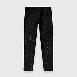 Леггинсы для девочки Color black green, цвет: 3D-принт
