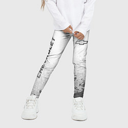 Леггинсы для девочки Chevrolet - white gradient вертикально, цвет: 3D-принт — фото 2