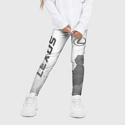 Леггинсы для девочки Lexus - white gradient вертикально, цвет: 3D-принт — фото 2