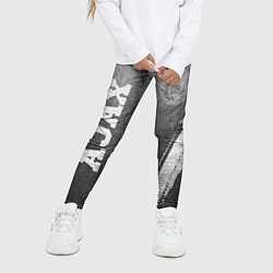 Леггинсы для девочки Ajax - grey gradient вертикально, цвет: 3D-принт — фото 2