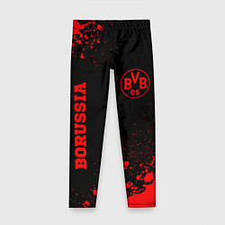 Леггинсы для девочки Borussia - red gradient вертикально, цвет: 3D-принт