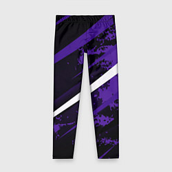 Детские легинсы Color black purple line