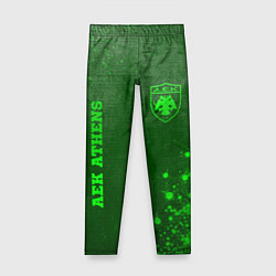 Детские легинсы AEK Athens - green gradient вертикально