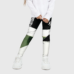 Леггинсы для девочки Футбол на фоне брызг красок, цвет: 3D-принт — фото 2