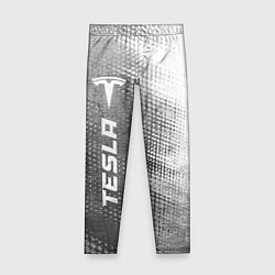 Леггинсы для девочки Tesla - grey gradient по-вертикали, цвет: 3D-принт