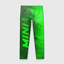 Леггинсы для девочки Mini - green gradient по-вертикали, цвет: 3D-принт