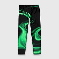 Леггинсы для девочки Color green smoke, цвет: 3D-принт