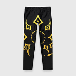 Детские легинсы Этнический паттерн на черном