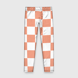 Леггинсы для девочки Квадраты оранжевые, цвет: 3D-принт