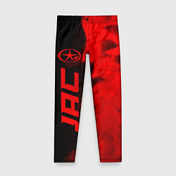Леггинсы для девочки JAC - red gradient по-вертикали, цвет: 3D-принт