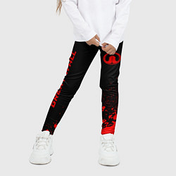 Леггинсы для девочки Great Wall - red gradient вертикально, цвет: 3D-принт — фото 2