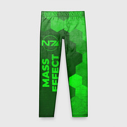 Леггинсы для девочки Mass Effect - green gradient по-вертикали, цвет: 3D-принт