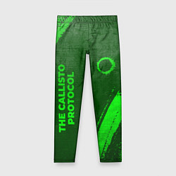 Леггинсы для девочки The Callisto Protocol - green gradient вертикально, цвет: 3D-принт