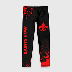 Леггинсы для девочки Saints Row - red gradient вертикально, цвет: 3D-принт