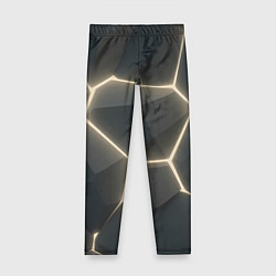 Леггинсы для девочки Объемные серые плиты, цвет: 3D-принт
