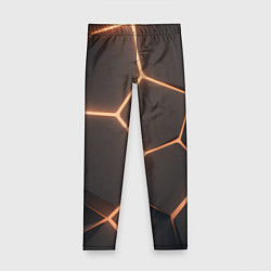 Леггинсы для девочки Серая текстура из сот, цвет: 3D-принт