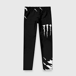 Леггинсы для девочки Monster energy fire white, цвет: 3D-принт