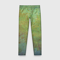Леггинсы для девочки Абстракция - green oil stain, цвет: 3D-принт