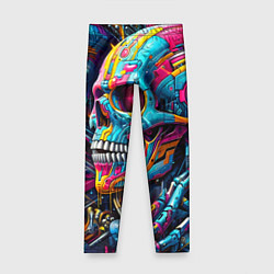 Детские легинсы Cyber skull - pattern