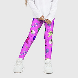Леггинсы для девочки Halloween pink, цвет: 3D-принт — фото 2
