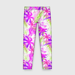 Леггинсы для девочки Palm tree pink, цвет: 3D-принт