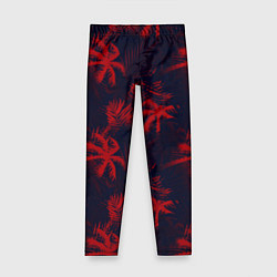 Детские легинсы Palm black red