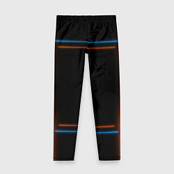 Леггинсы для девочки Neon black red blue, цвет: 3D-принт