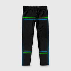 Леггинсы для девочки Neon green light blue, цвет: 3D-принт