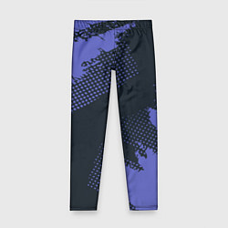 Леггинсы для девочки Абстрактная текстура в синем, цвет: 3D-принт