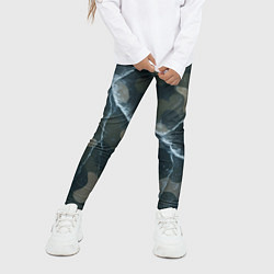 Леггинсы для девочки Ледяной камуфляж, цвет: 3D-принт — фото 2