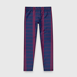 Детские легинсы Color blue cage pink stripes