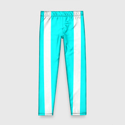 Леггинсы для девочки Color blue white stripes, цвет: 3D-принт