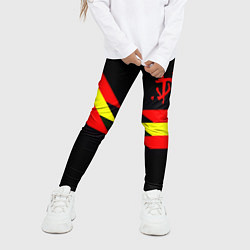 Леггинсы для девочки Doom геометрия, цвет: 3D-принт — фото 2
