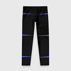 Леггинсы для девочки Color black green purple stripes, цвет: 3D-принт