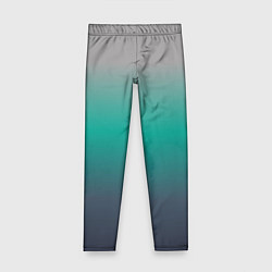 Леггинсы для девочки Градиент серо-зеленый, цвет: 3D-принт