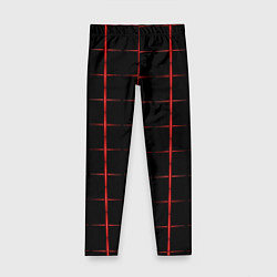 Леггинсы для девочки Color black red crosses, цвет: 3D-принт