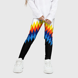 Леггинсы для девочки Олдскульный паттерн, цвет: 3D-принт — фото 2