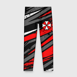 Леггинсы для девочки Umbrella - red lines, цвет: 3D-принт