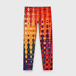 Леггинсы для девочки Красно-жёлтый абстракция, цвет: 3D-принт