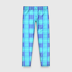 Леггинсы для девочки Color neon light blue purple stripes, цвет: 3D-принт