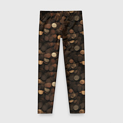 Леггинсы для девочки Монеты - паттерн, цвет: 3D-принт