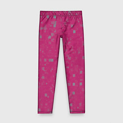 Леггинсы для девочки Color pink brown squares, цвет: 3D-принт